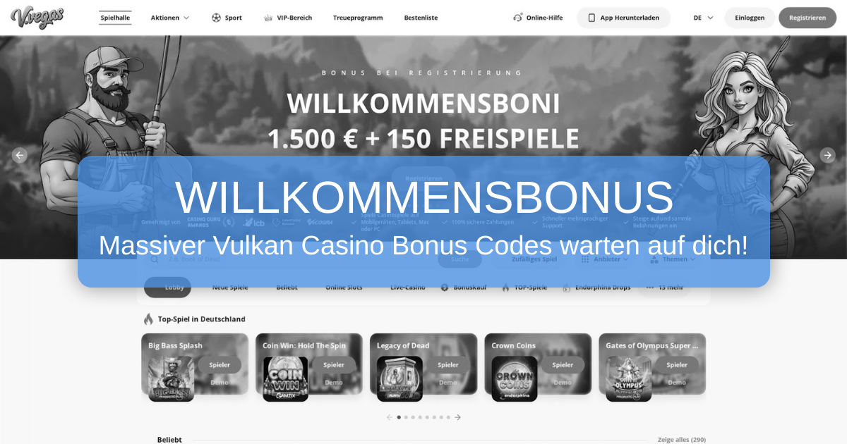 Vulkan Casino Bonus Codes - Top Angebote in Deutschland 2026